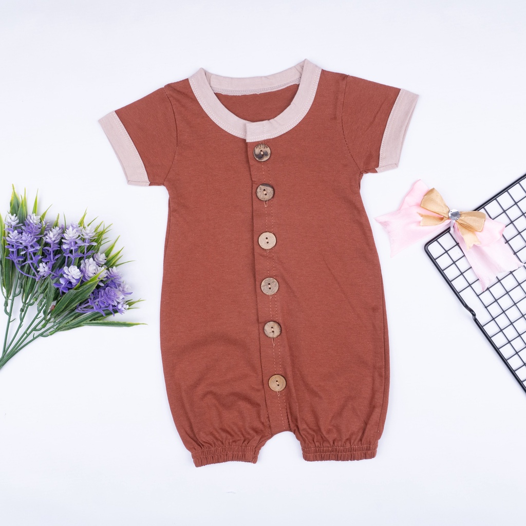 Jumper Lullaby Bayi 0-2 Tahun | Playsuit Button Romper Baju Anak Bayi-3