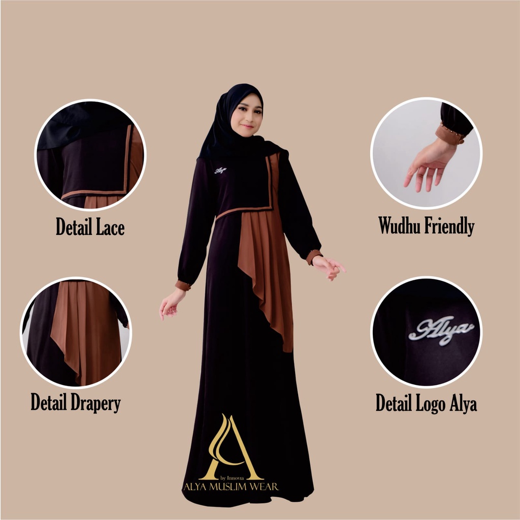 Dress Simpel Handmade Berpayet / Gamis Daily Bahan Shakila Mix Ceruty Baby Doll Size M-L