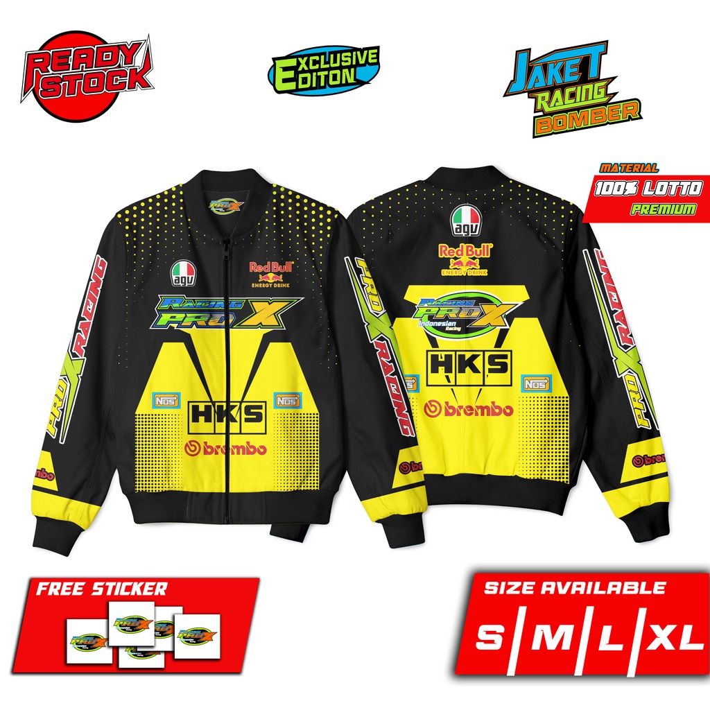 JAKET BOMBER SEPEDA MOTOR RACING FULL PRINTING PREMIUM
