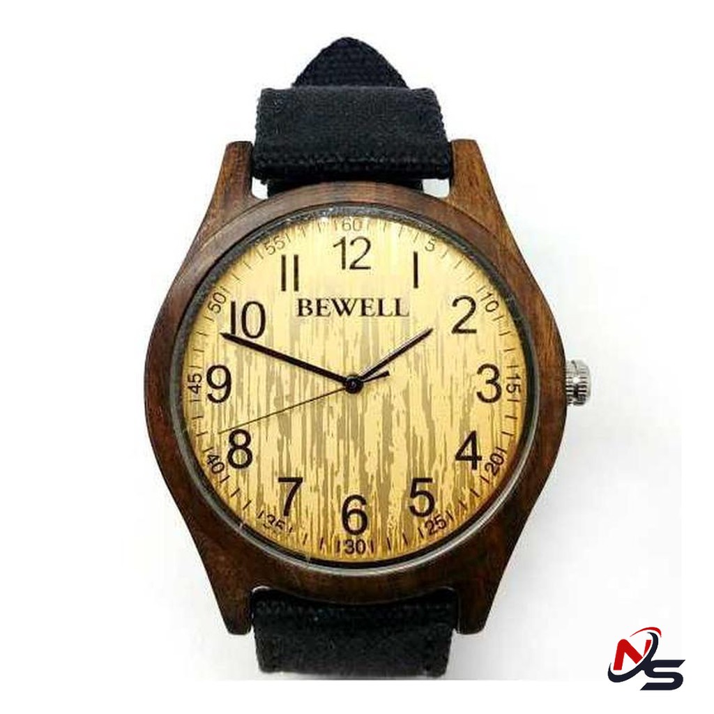 Nadine Shop - BEWELL Jam Tangan Bambu Analog Pria - ZS-W124B