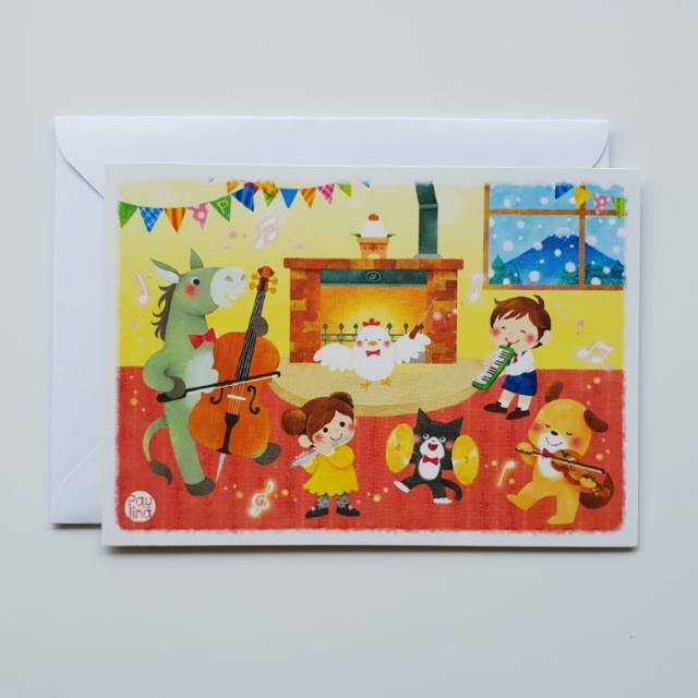 

Kartu ucapan bergambar tanpa tema + amplop