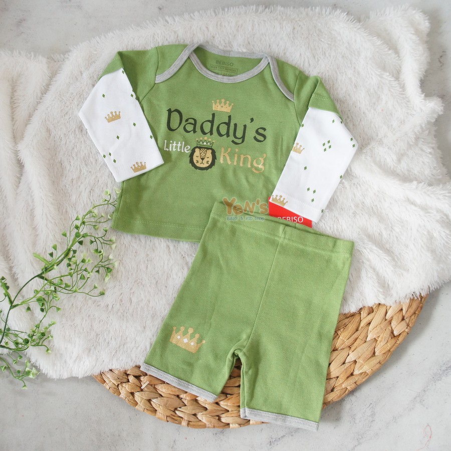 Bebiso Setelan Baju Bayi Motif Crown