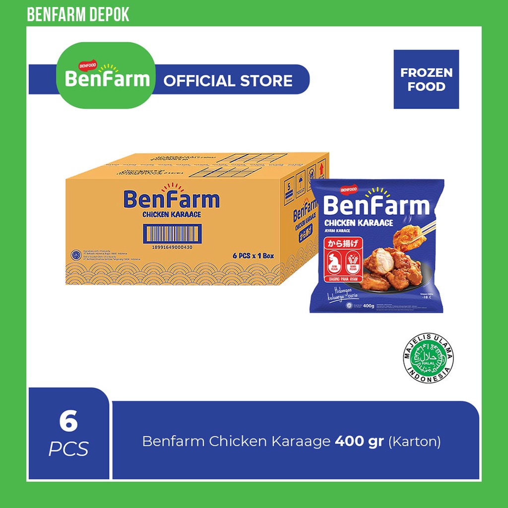 

Benfarm Chicken Karaage 400gr (Karton)