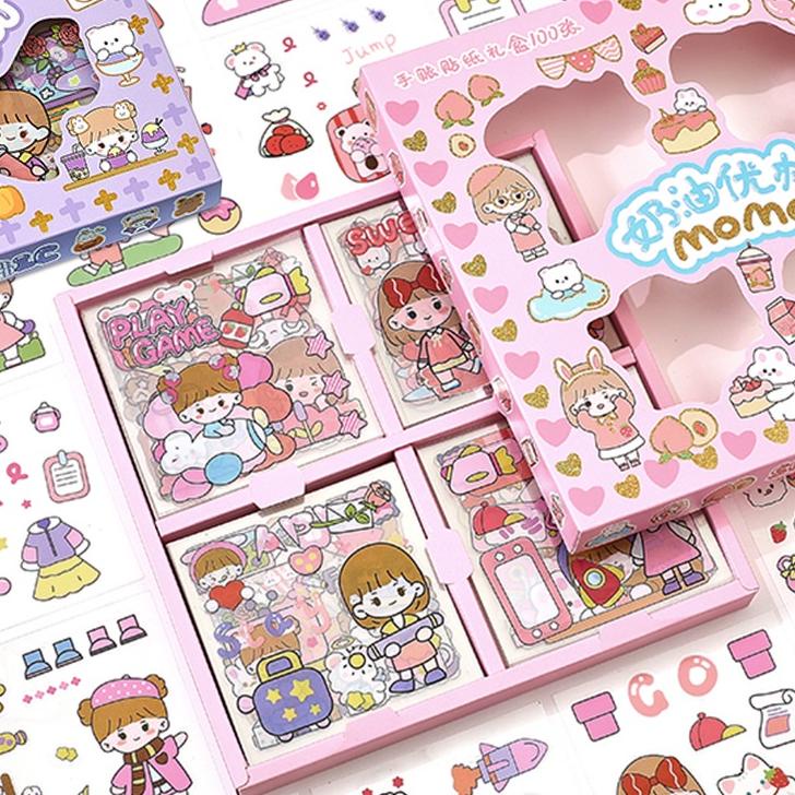 

Trendy 100 Lembar Stiker Motif Kartun Korea Lucu Anti Air Dekorasi Handbook Scrapbook DIY ✓