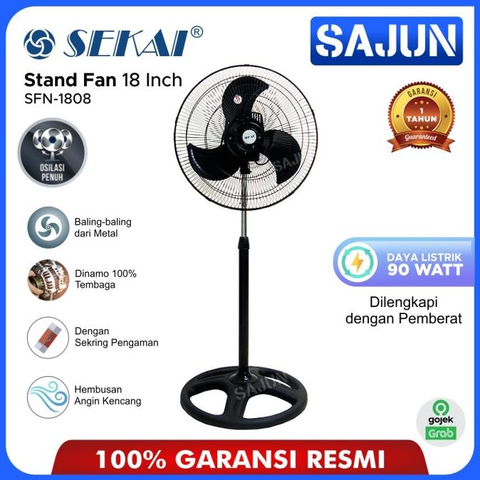 SEKAI Metal Stand Fan SFN1808 Kipas Angin 18 Inch SFN 1808