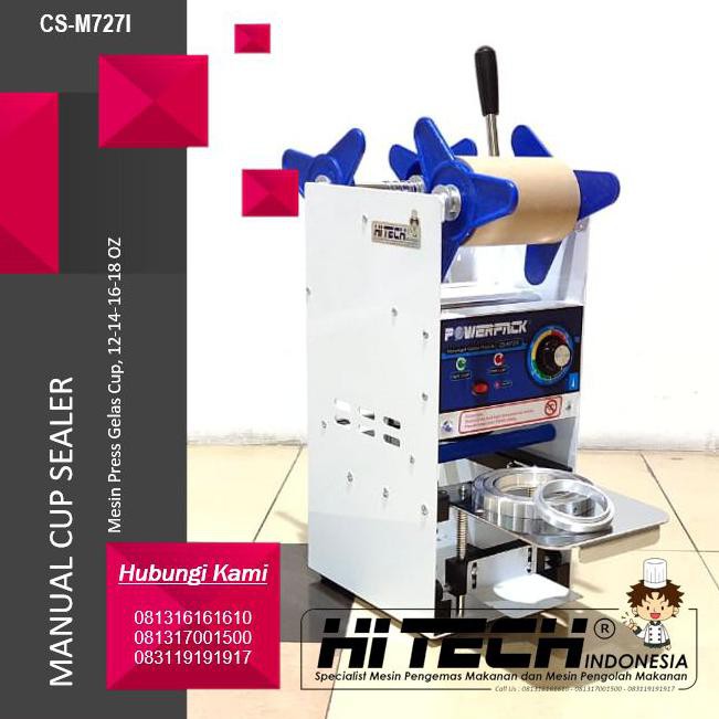 Cup Sealer Powerpack CS-M727I Mesin Press Gelas Plastik Popice Bubble