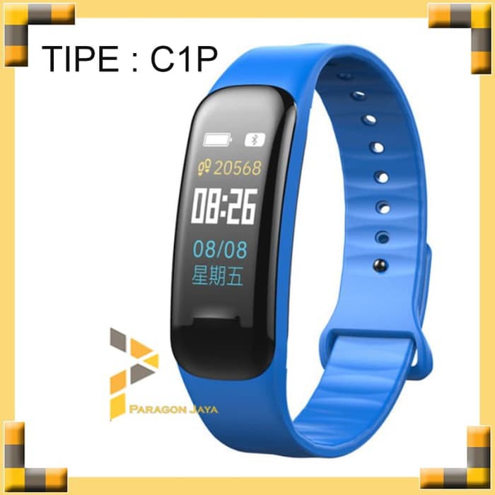 PJ Smartband C1 Plus Smart Watch Heart Rate Monitor Blue