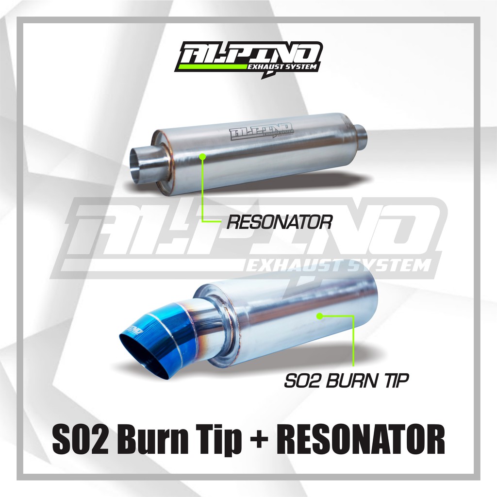 S02 BURN TIP + RESONATOR ALPINO EXHAUST