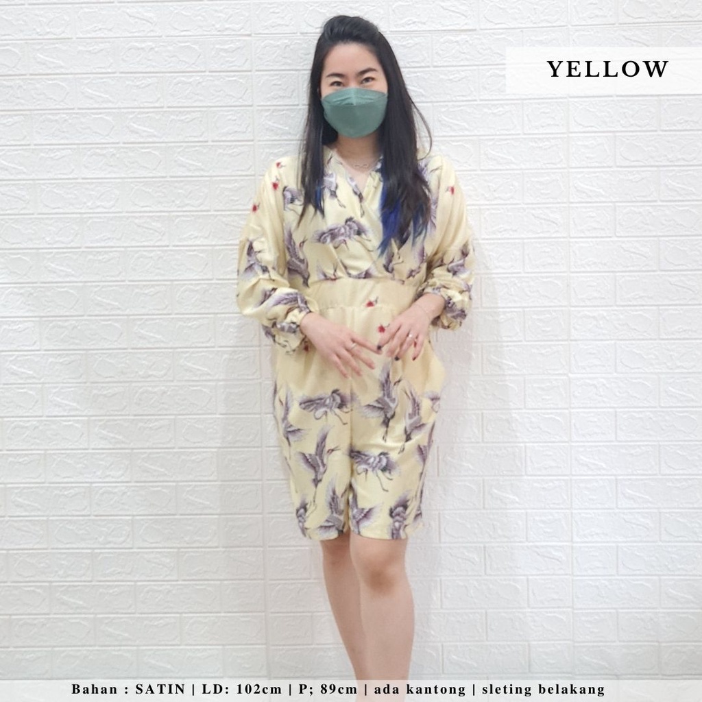 1143 dove long puffy sleeves jumpsuit