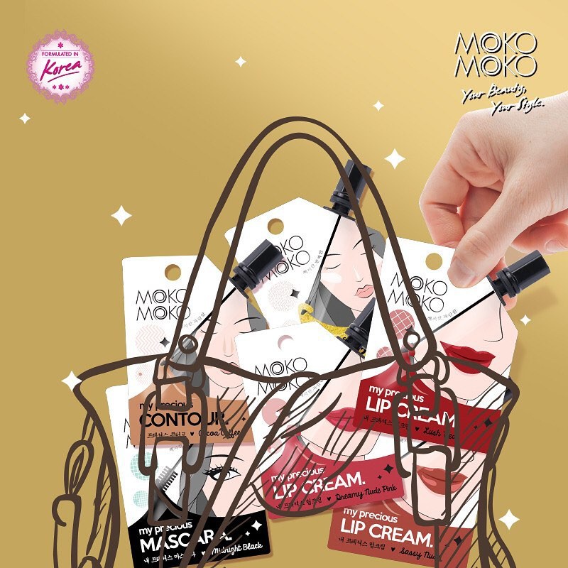 ⭐BAGUS⭐ MOKO MOKO My Precious Series | Regal Lip Cream | Blush On Contour Liptint | Makeup Sachet