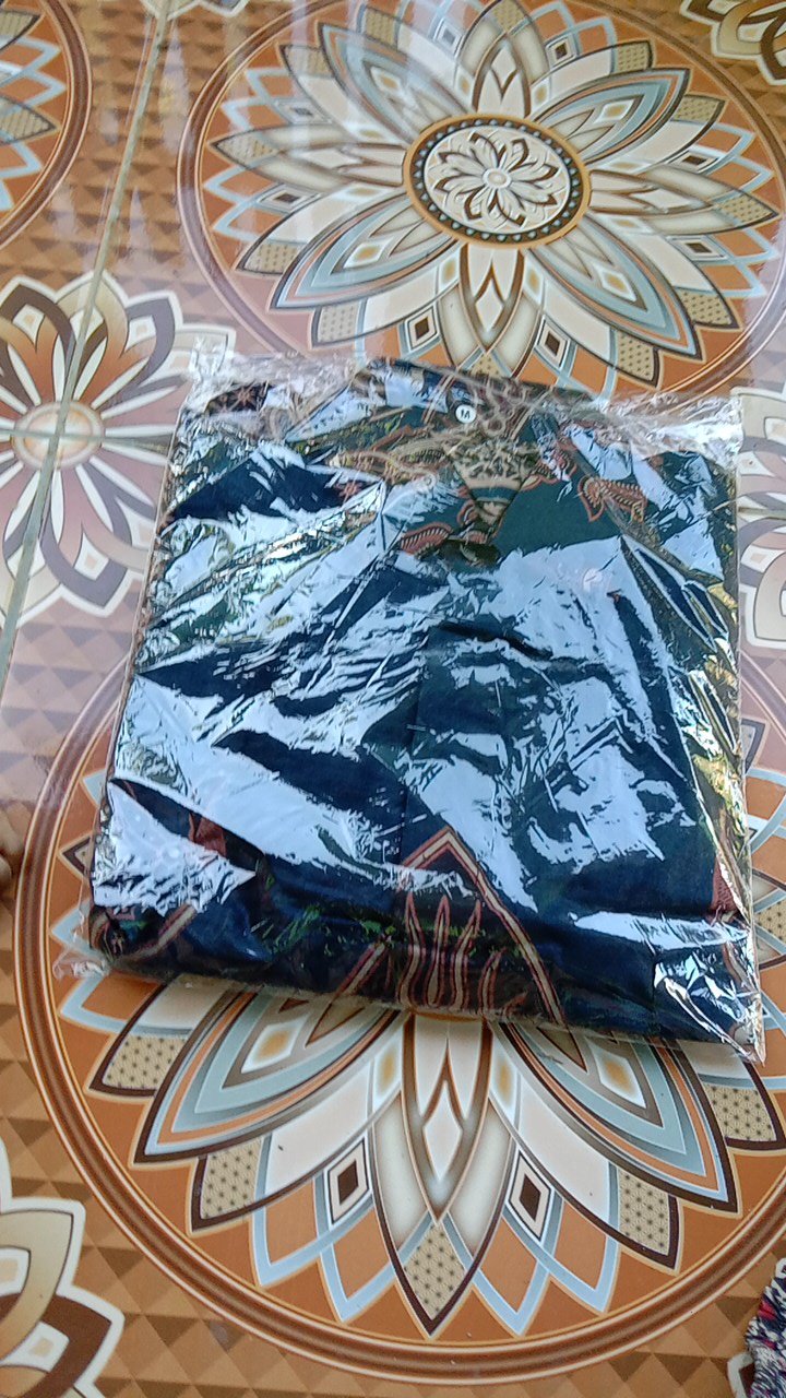 Kemeja Batik Pria Lengan Panjang Size M L Xl Xxl Bswart Batik Hrb026 Kenongo Hem Panjang Padi