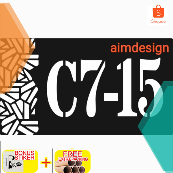 akrilik nomor rumah cantik dan elegan / no ruangan / tempel - 215 x 12 cm Keren