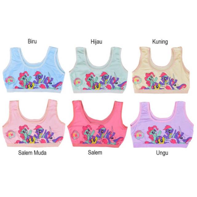 6 Pcs Miniset Anak Perempuan Cewek Remaja SD SMP Kutang Bra Beha Bh Mini Set Anak Perempuan Remaja