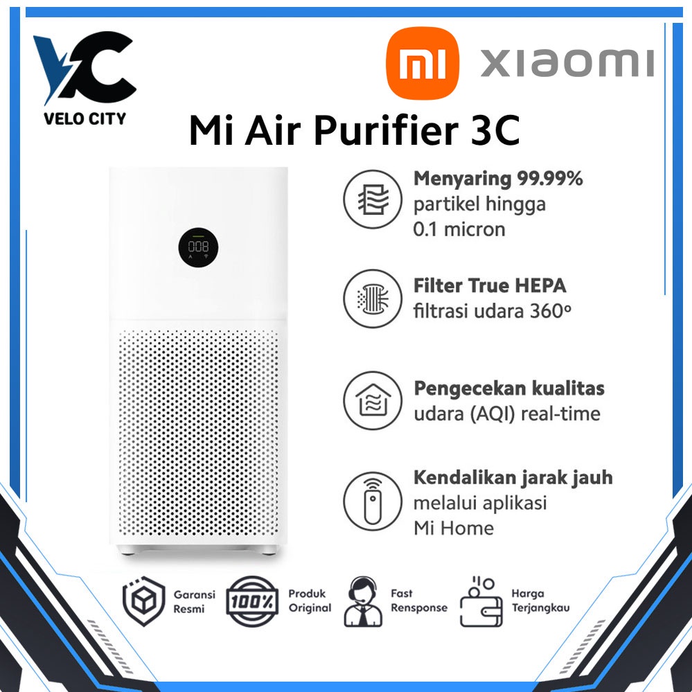 Xiaomi Mi Air Purifier 3C True HEPA Filter Pengharum Ruangan Garansi Resmi TAM