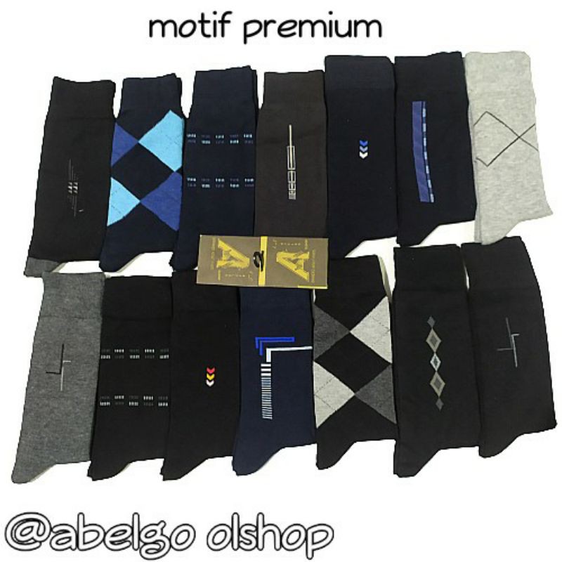 kaos kaki casual moti premium/kaos kaki kerja kantor premium motif-berkualitas