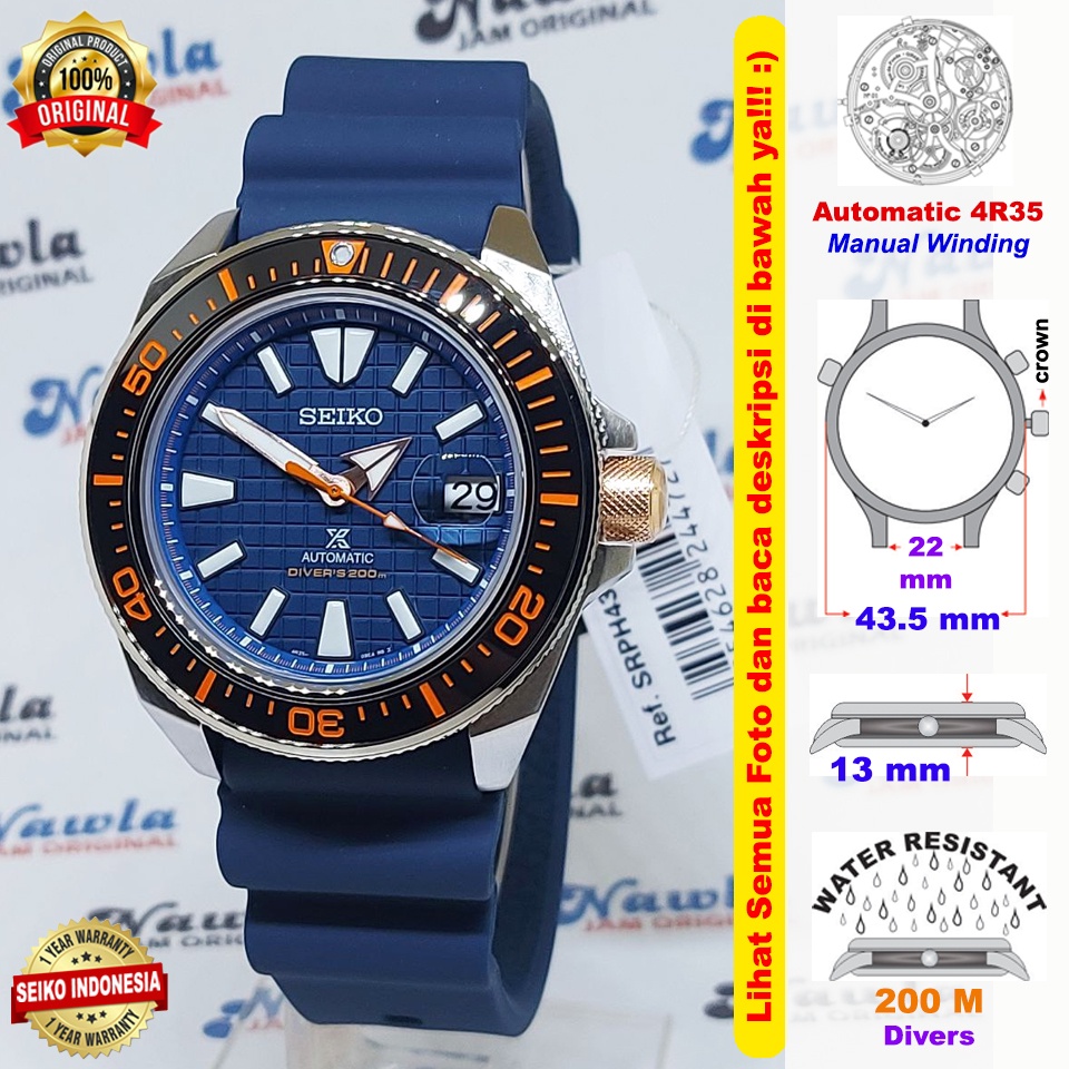 Seiko Prospex SRPH43K1 King Samurai - Jam Tangan Pria SRPH43