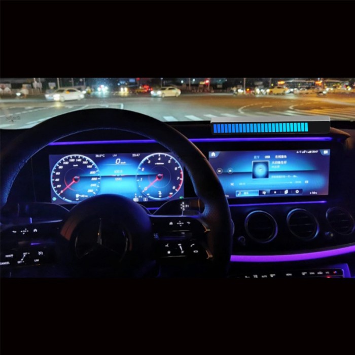 RHYTHM LIGHT LED RGB RAINBOW LED MOBIL UNTUK MUSIK LAMPU KONTROL SUARA Grosir SPECTRUM INDICATOR