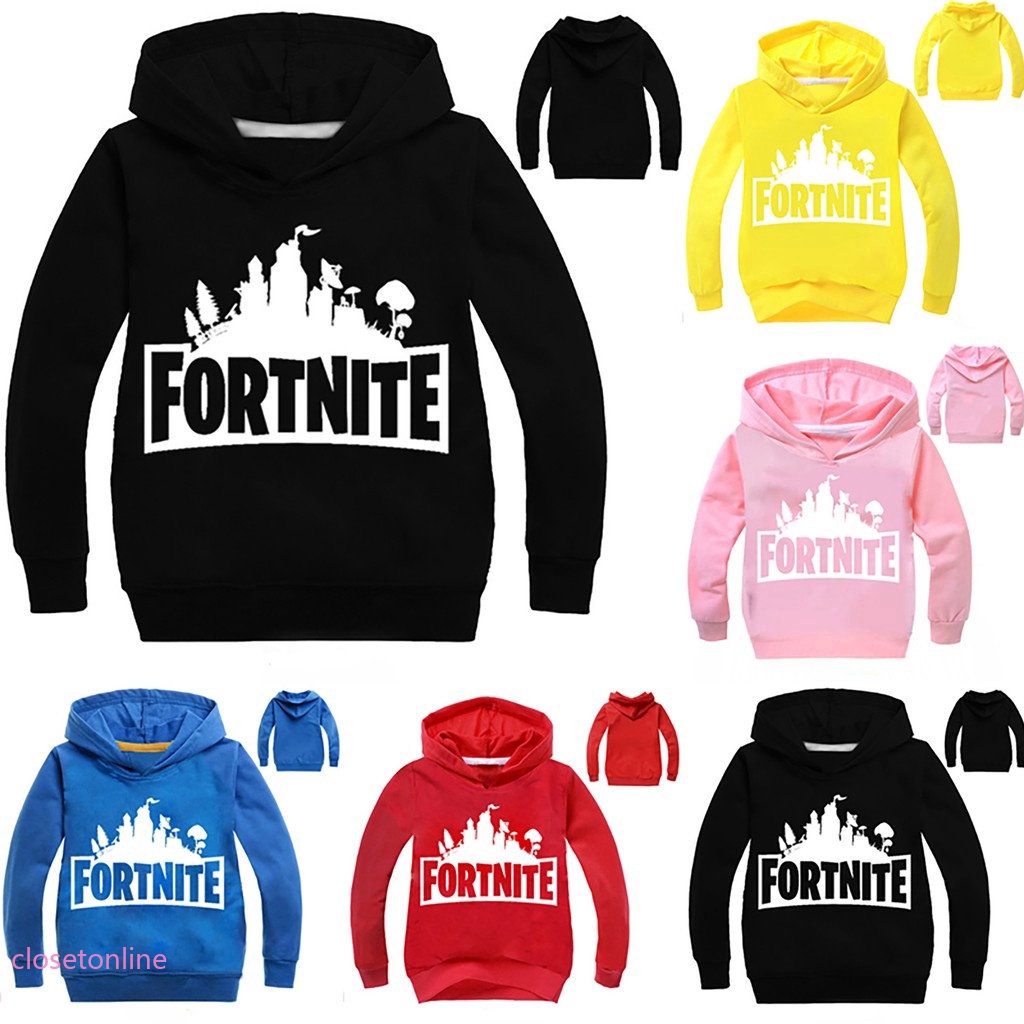 Cl Kids Boys Girls Fortnite Hoodies Long Sleeves Clothes Plain - roblox childrens clothes suit hoodie pants two piece hooded sweatshirt suit suitable for boys and girls sportswear