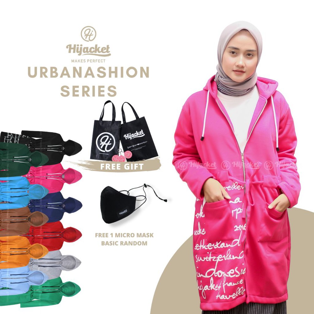 ⏺ Ambil 4 Bayar 1 Aja ⏺ Hijacket® Urbanashion Series (All Size, XL, XXL) Jaket Wanita Bahan 100% Premium Fleece Asli