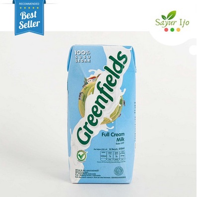 

GREENFIELDS FULL CREAM 200 ML Susu Putih UHT 100% Fresh Milk Segar