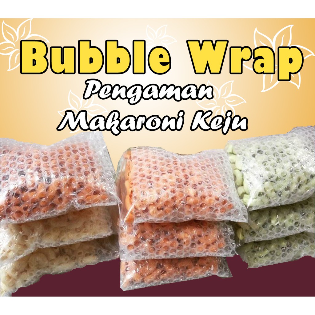 

Bubblewrap, pengaman makaroni keju