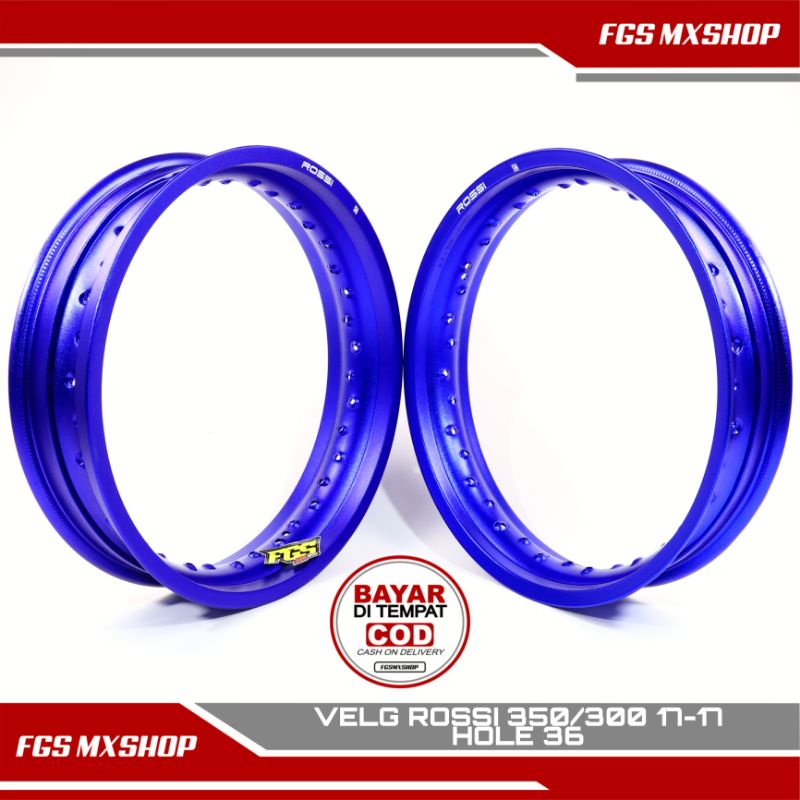 VELG V ROSSI 17 300 350 BIRU VELG ROSSI SUPERMOTO VELG RING 17 HOLE 36