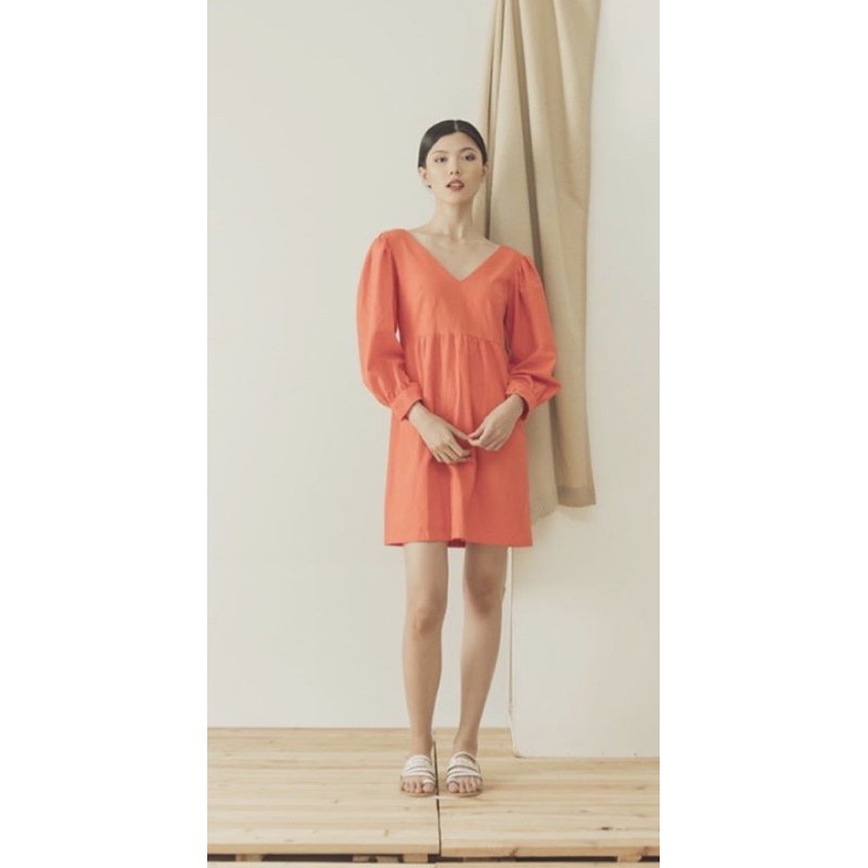 sovi x mmehuillet papillon dress in terracota size M NEW