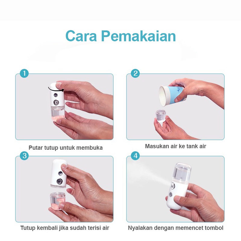 Nano Spray Portable Mini USB/Mist Sprayer Pelembab Wajah Perawatan Wajah DR88