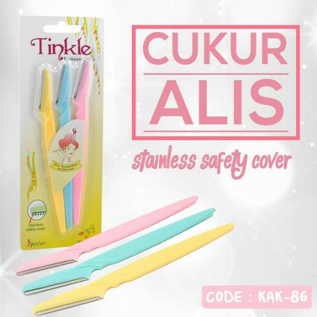 PISAU ALIS TINKLE ISI 3 - TINKLE ALAT PENCUKUR ALIS