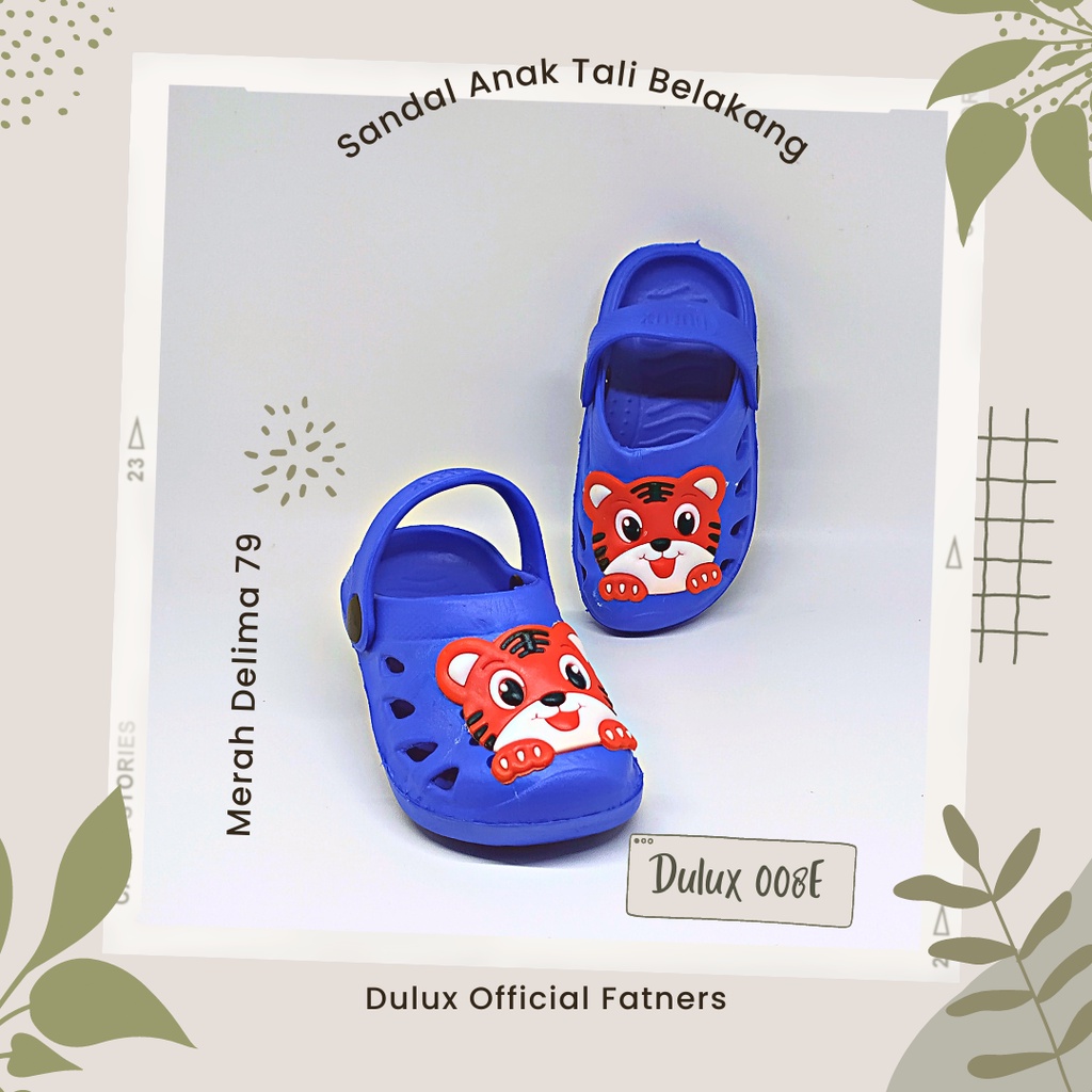 MD 79 - Sandal Baim Tali Belakang Dulux 008E Kartun Macan / Sandal Anak Baim Model Baru