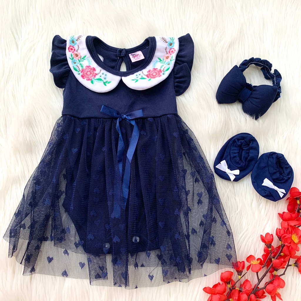 Setelan jumper bandana booties bayi cewek babygirl lucu murah pergi jalan cantik bestseller -cin