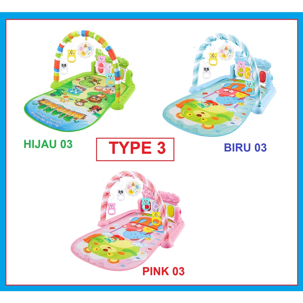 MAINAN BAYI PLAYGYM DENGAN MAINAN DAN PIANO/ BABY PLAYGYM / PLAYMATE