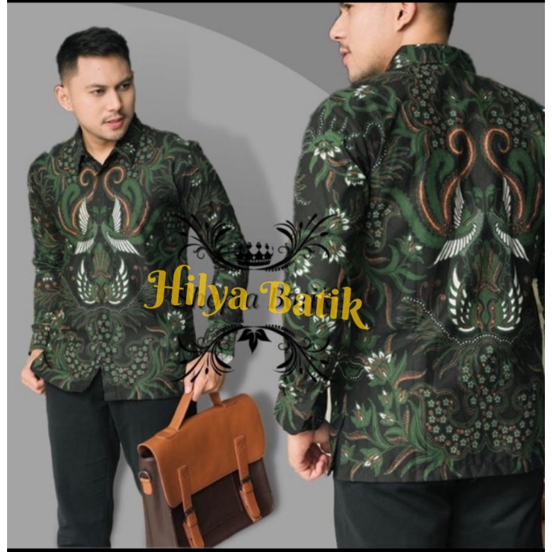 GURDO IJO Atasan Kemeja Batik Pria PREMIUM Lengan Panjang Katun Halus Lapis Furing berkulitas bahan katun terlaris