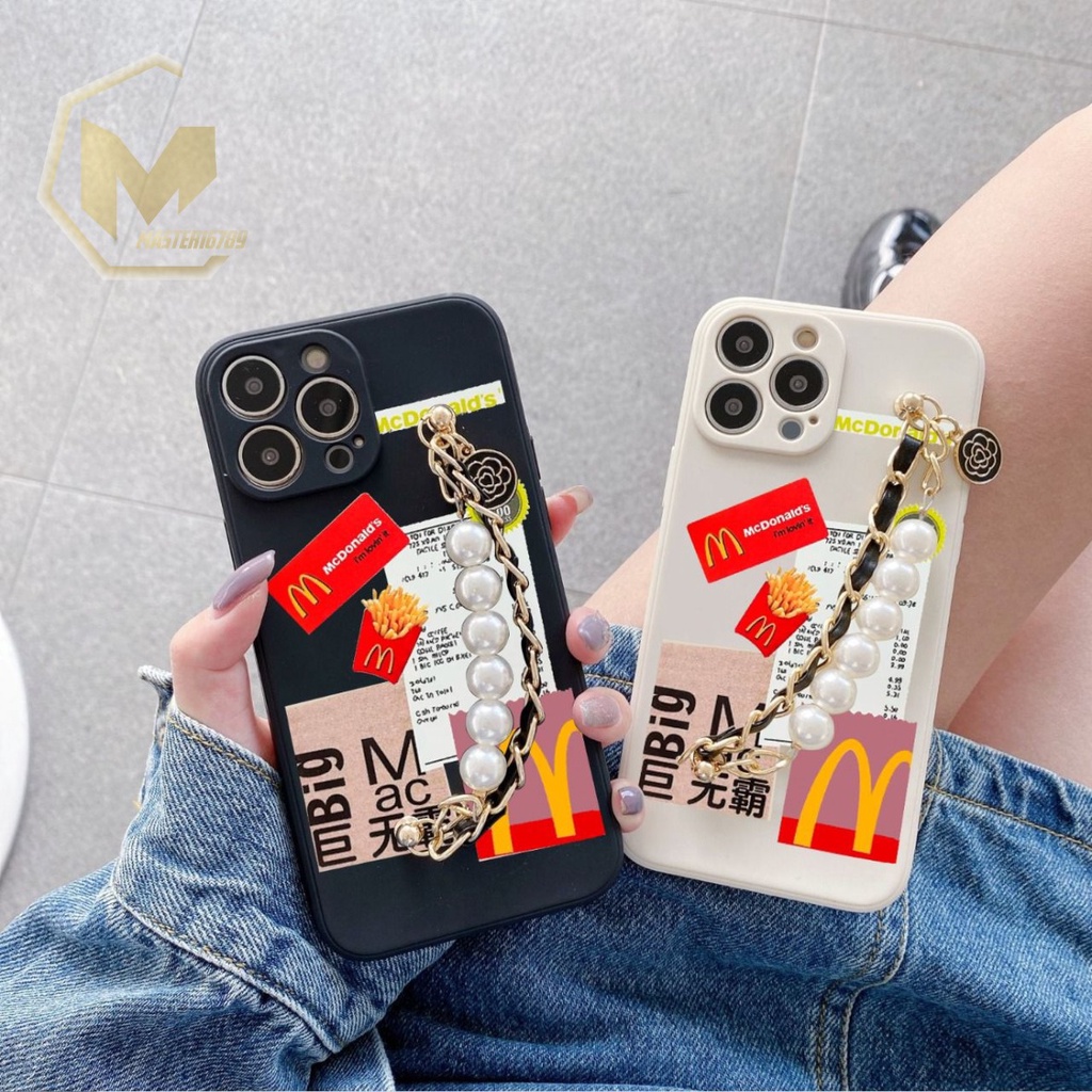 GM002 softcase mcd rantai mutiara oppo a15s a15 A17 A17K a37 neo 9 a57 a39 a57 2022 a77s a71 a83 a9 a5 a52 a92 a53 a33 2020 MA2990