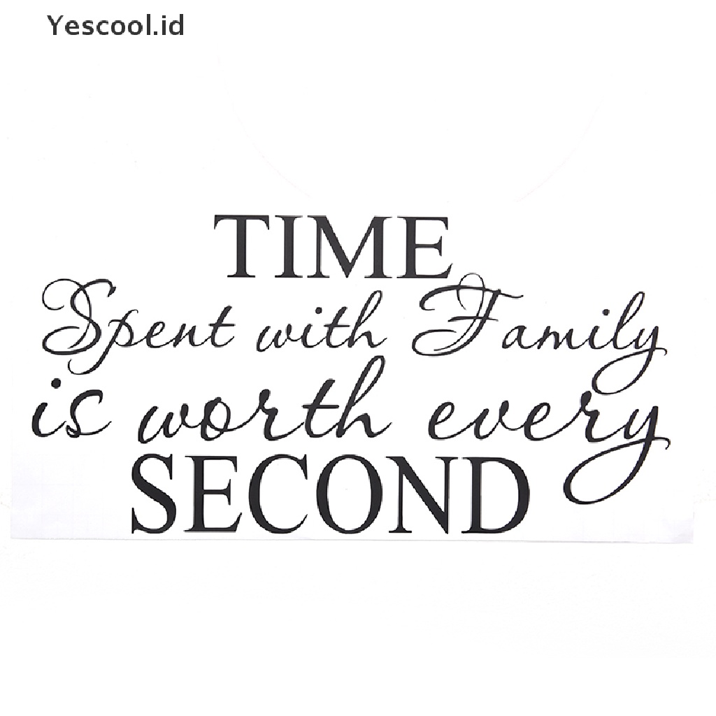 1 Pc Stiker Dinding Decal Desain time spent with family is worth every second Untuk Rumah