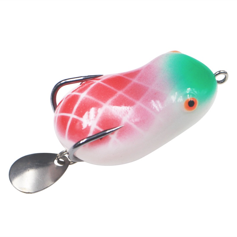 1pc Umpan Pancing Softlure Bentuk Katak Luminous 4cm 7g Dengan Kail Ganda Fishing Lure Ikan Bait Tackle