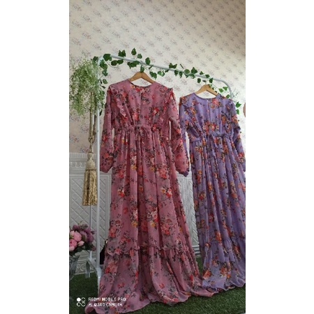 Shabby Dress/ Flower Dress/ Gamis Shabby/  Long Dress Party Kondangan
