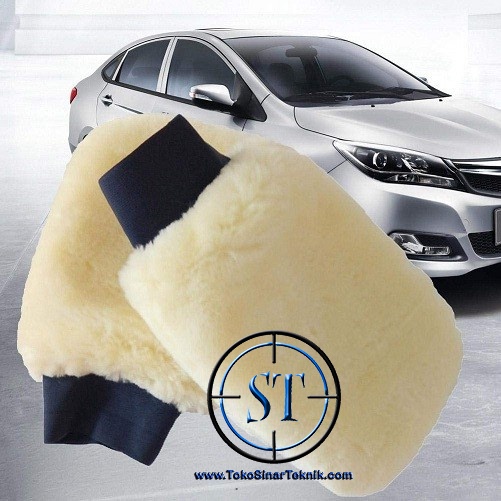 Sarung Tangan Kain Lap Bulu Halus Cuci Mobil Motor Tebal Lambs Wool Microfiber Wash Polish Poles Cleaning Cost
