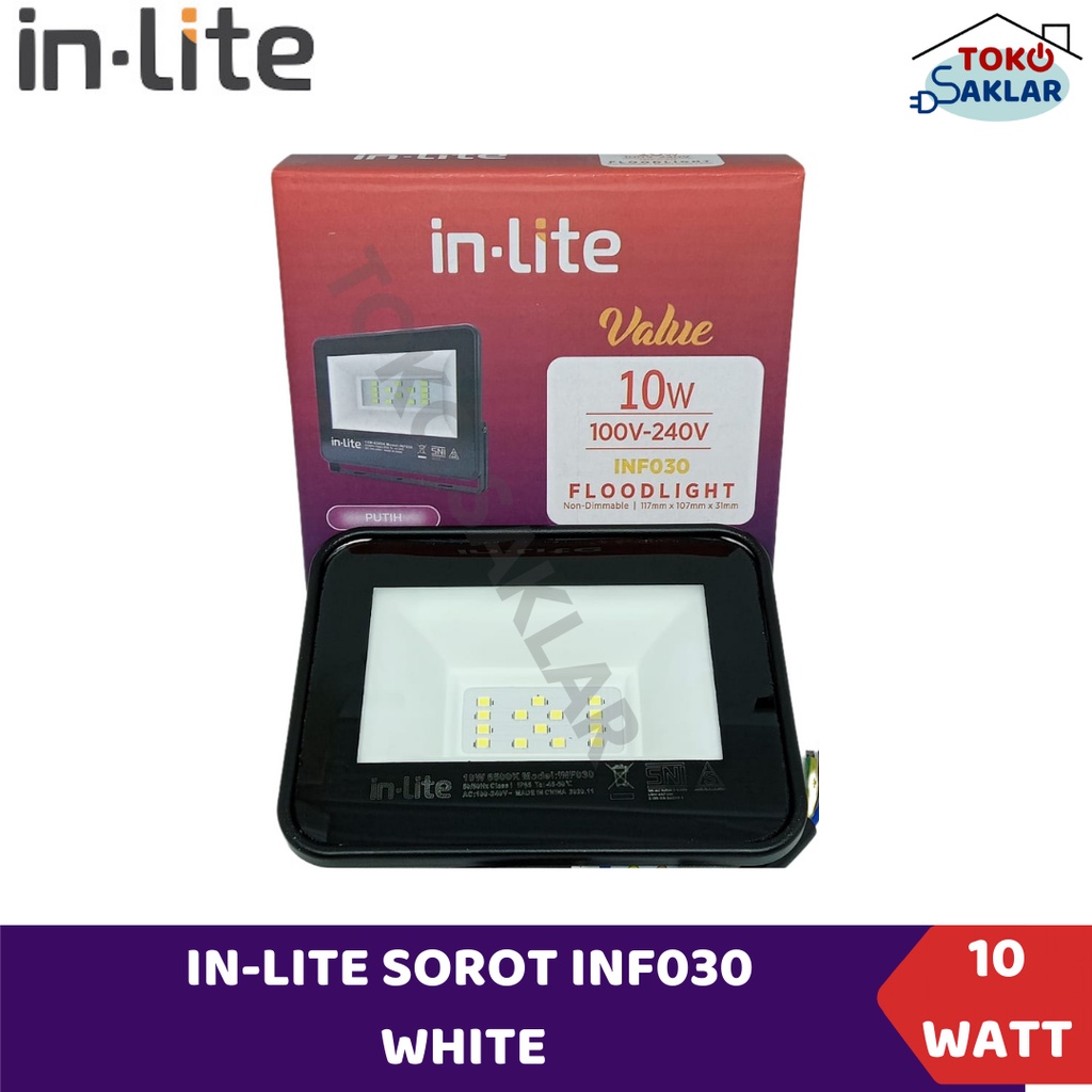 Inlite Lampu Sorot 10 Watt LED Inlite Sorot INF030 Floodlight