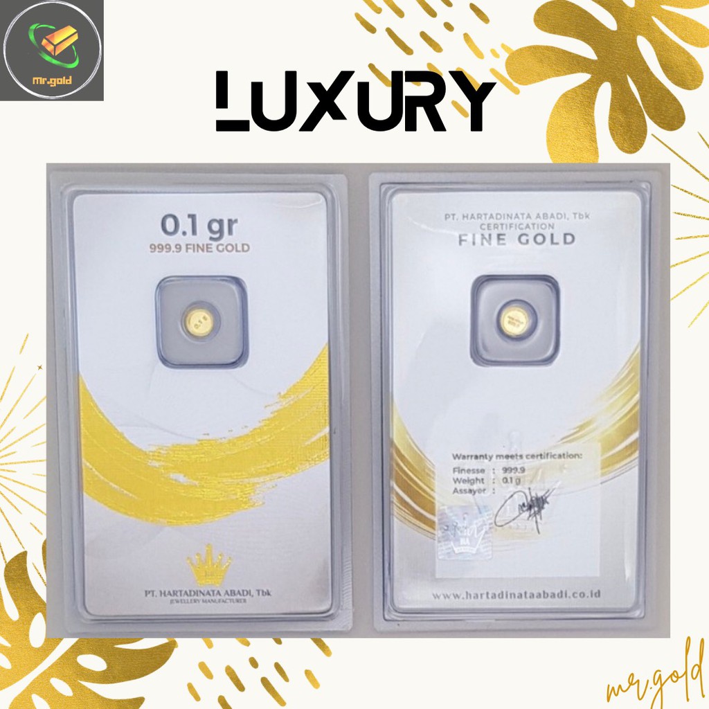 EMAS LOGAM MULIA MINI HARTADINATA ABADI 0.1 GRAM EDISI LUXURY GIFT SERIES / ACC LM HT GOLD / LM HRTA
