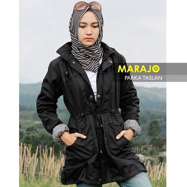  Jaket  Parka Taslan Anti Air Premium Wanita  Bahan  Parasut  