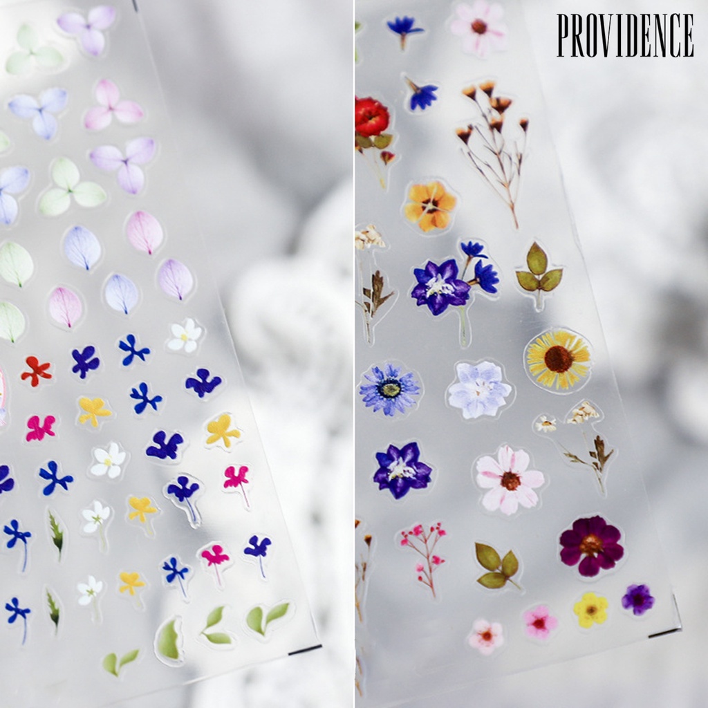 Providence Nail Sticker Flower Patterns DIY Colorful Craft Ultra Thin 3D Adhesive Nail Stickers for Manicure