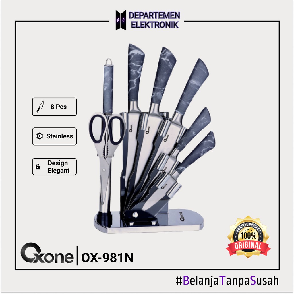 PISAU DAPUR SET / OXONE BUTTERFLY KNIFE SET OX 981 N MURAH BANGET / GARANSI RESMI