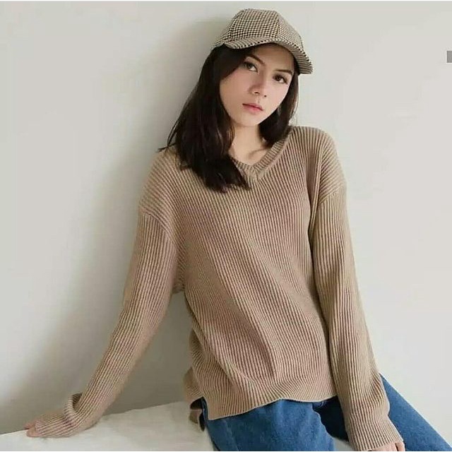 VN Knit / Baju Rajut Wanita Batwing / Sweater Rajut Wanita