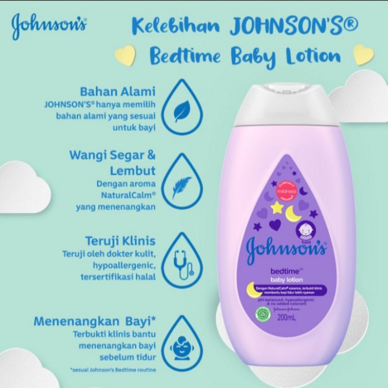 Lotion Bayi Bedtime Baby Lotion Johnson Johnsons Johnson's 200 ml