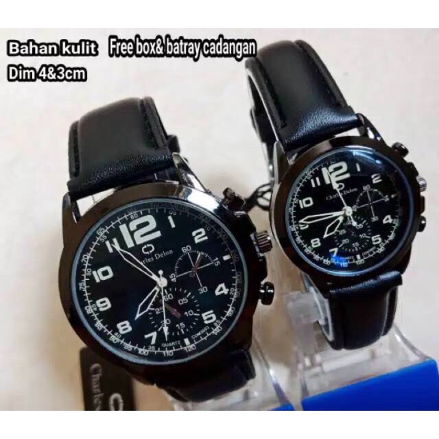 jam tangan couple charles delon ANTI AIR murah