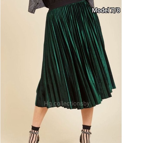 ROK PLISKET BLUDRU PREMIUM  / VELVET SKIRT / ROK PLISKET BLUDRU PANJANG