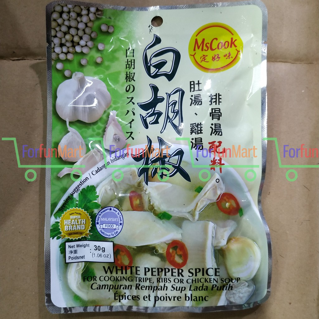 

Bumbu Rempah Sup Lada Putih Malaysia 30 gram