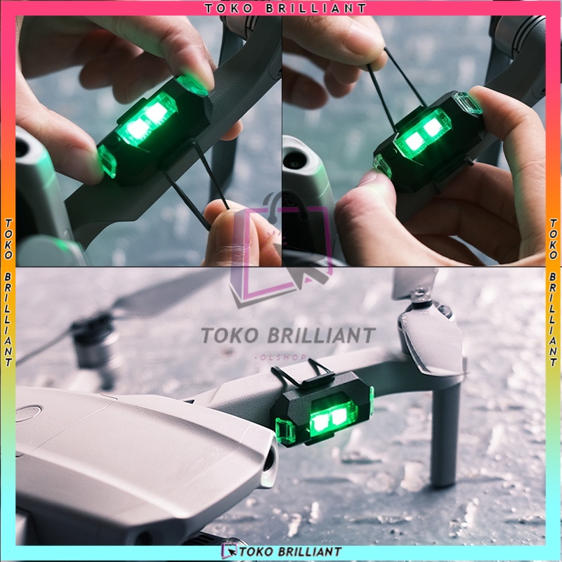 [𝐍𝐄𝐖 𝐔𝐏𝐋𝐎𝐀𝐃] Anti Tabrakan Lampu Strobo LED 7 Warna Universal Untuk Motor / Pesawat / Drone