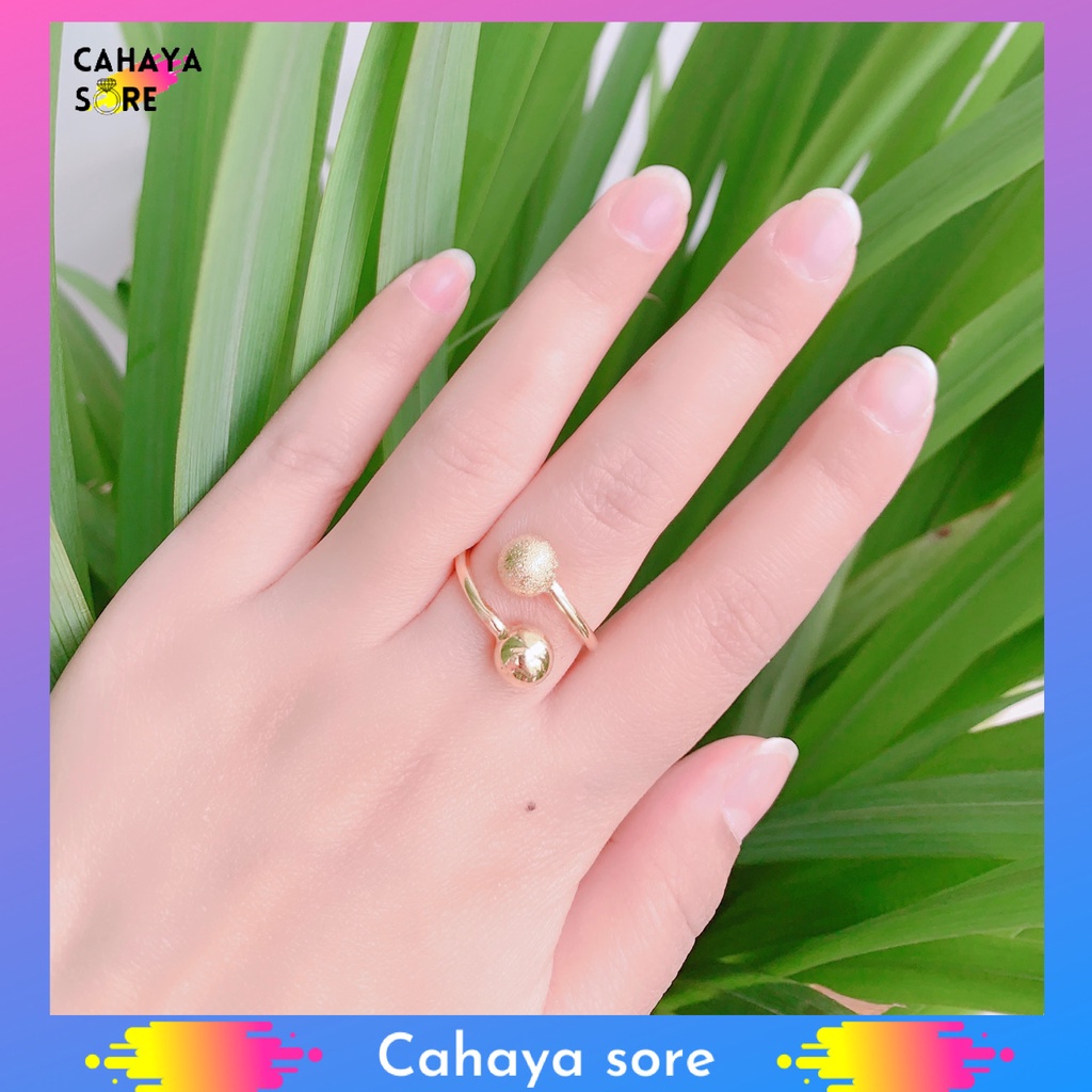 Cincin Xuping Gold Cincin Dewasa Model Boba CD52